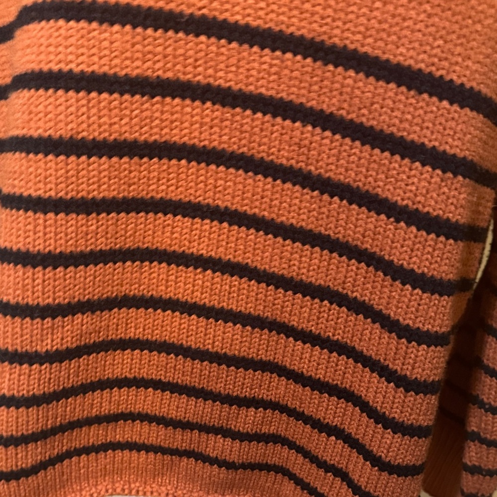 Kirundo Orange and Black Striped Sweater Size Large - Picture 4 of 10